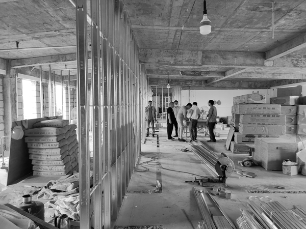 深圳聯(lián)豐會所設(shè)計(jì)施工現(xiàn)場